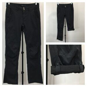 PRANA Black Adjustable Hem Drawstring Waistband Zip Pocket Active Hiking Pant